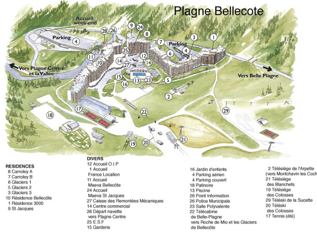 Appart 2 Pieces 5 Pers. Au Coeur De La Station Avec Balcon Et Piscine - Fr-1-181-1030 La Plagne Eksteriør bilde